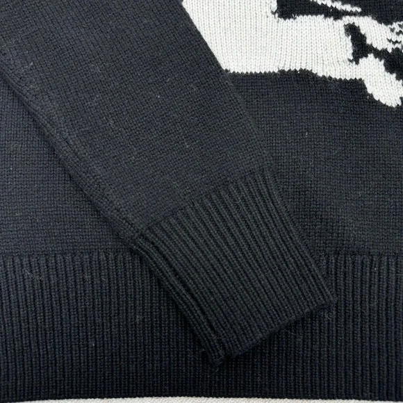 Burberry Black Knit with White Graphic